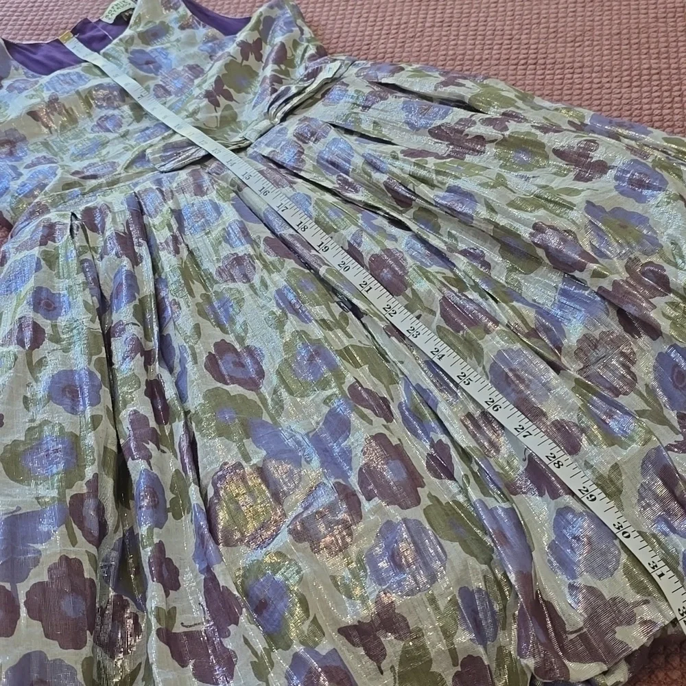 Sophie Catalou Girl's Shiny Floral Party Dress